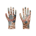 Gants de nitrile recouverts de polyester en polyester